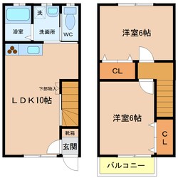 メゾネット椿原の物件間取画像